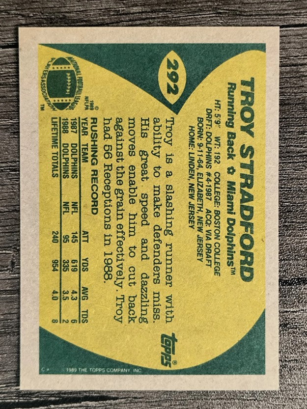 1989 Topps #292 Troy Stradford
