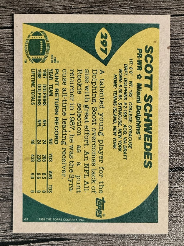 1989 Topps #297 Scott Schwedes