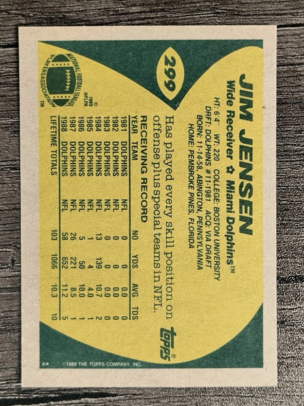 1989 Topps #299 Jim C.Jensen RC