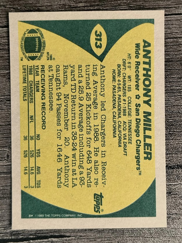 1989 Topps #313 Anthony Miller RC