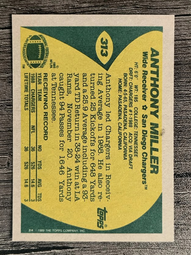 1989 Topps #313 Anthony Miller RC