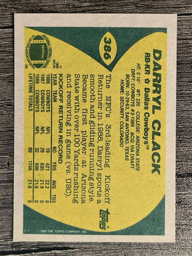 1989 Topps #386 Darryl Clack