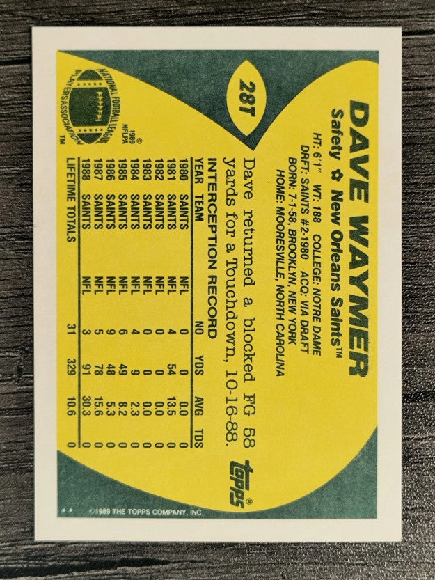 1989 Topps Traded #28T Dave Waymer