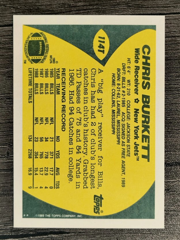 1989 Topps Traded #114T Chris Burkett