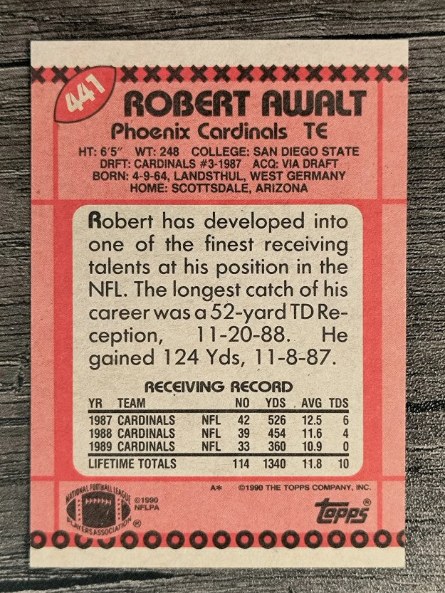 1990 Topps #441 Robert Awalt