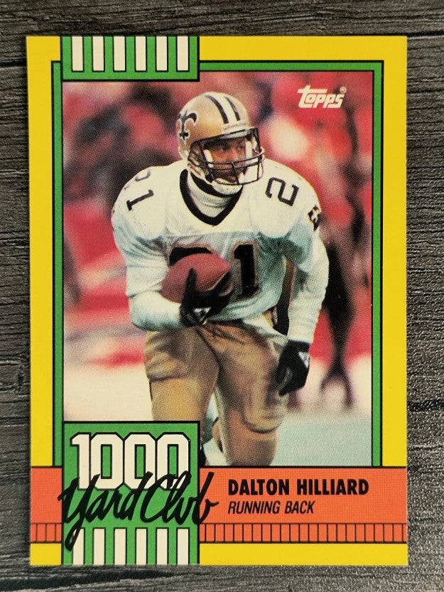 1990 Topps 1000 Yard Club Disclaimer Back #9 Dalton Hilliard