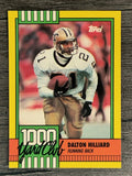 1990 Topps 1000 Yard Club Disclaimer Back #9 Dalton Hilliard