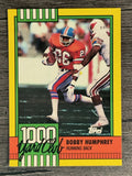 1990 Topps 1000 Yard Club Disclaimer Back #17 Bobby Humphrey