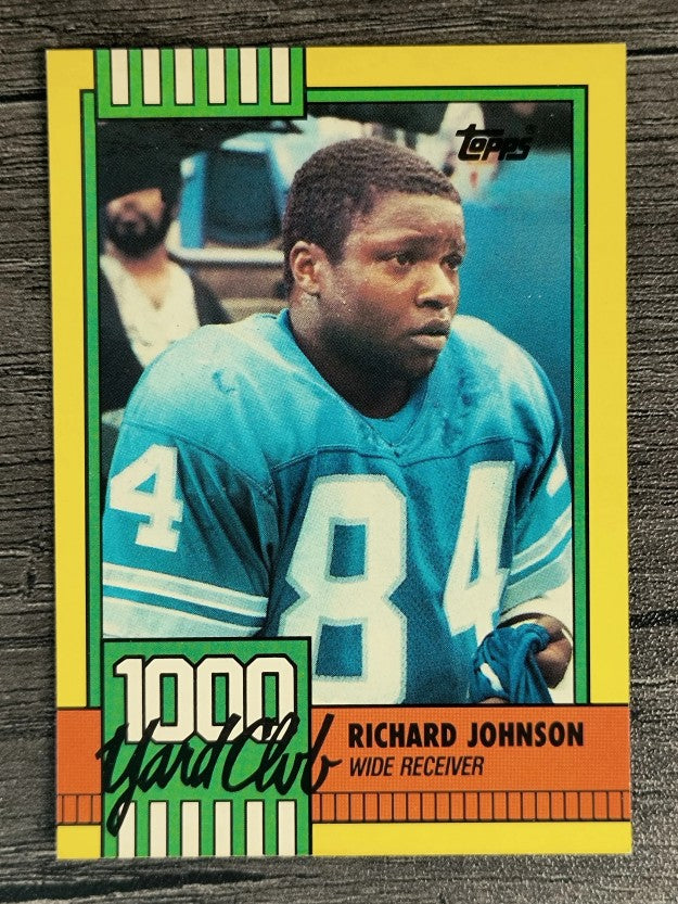 1990 Topps 1000 Yard Club Disclaimer Back #22 Richard Johnson