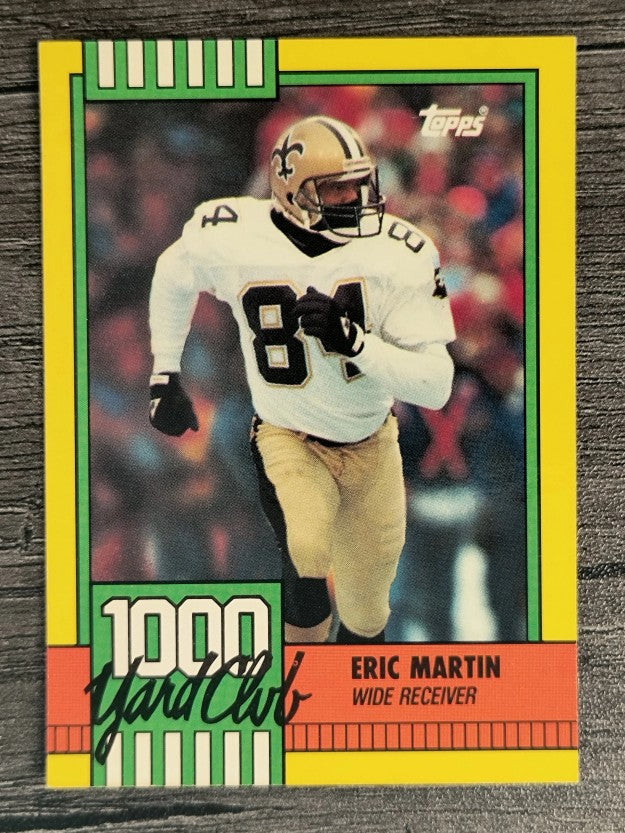 1990 Topps 1000 Yard Club Disclaimer Back #23 Eric Martin