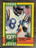 1990 Topps 1000 Yard Club Disclaimer Back #26 Anthony Carter