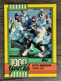 1990 Topps 1000 Yard Club Disclaimer Back #29 Ottis Anderson