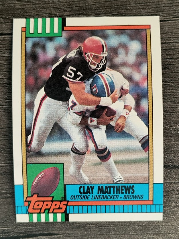 1990 Topps Disclaimer Back #172 Clay Matthews