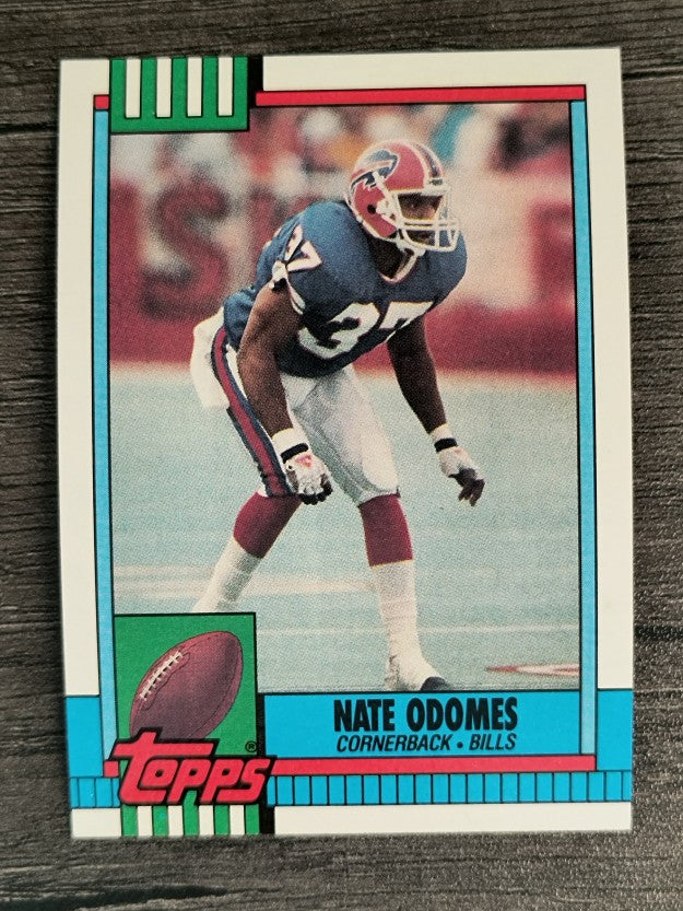 1990 Topps Disclaimer Back #198 Nate Odomes RC
