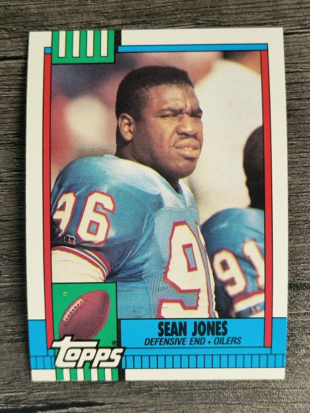1990 Topps Disclaimer Back #222 Sean Jones