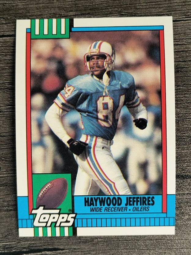 1990 Topps Disclaimer Back #225 Haywood Jeffires RC