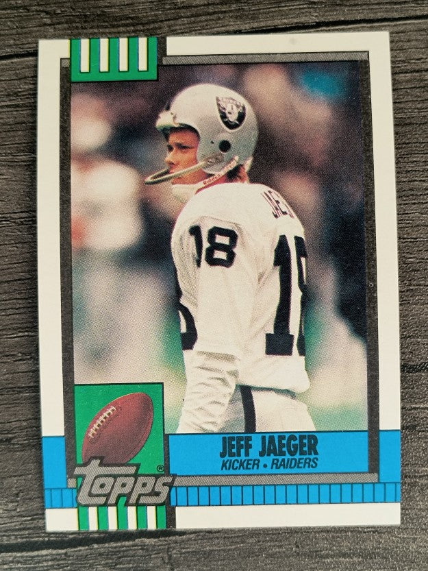1990 Topps Disclaimer Back #297 Jeff Jaeger RC