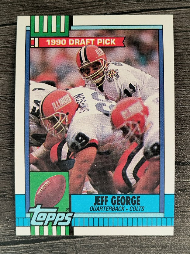 1990 Topps Disclaimer Back #298 Jeff George RC