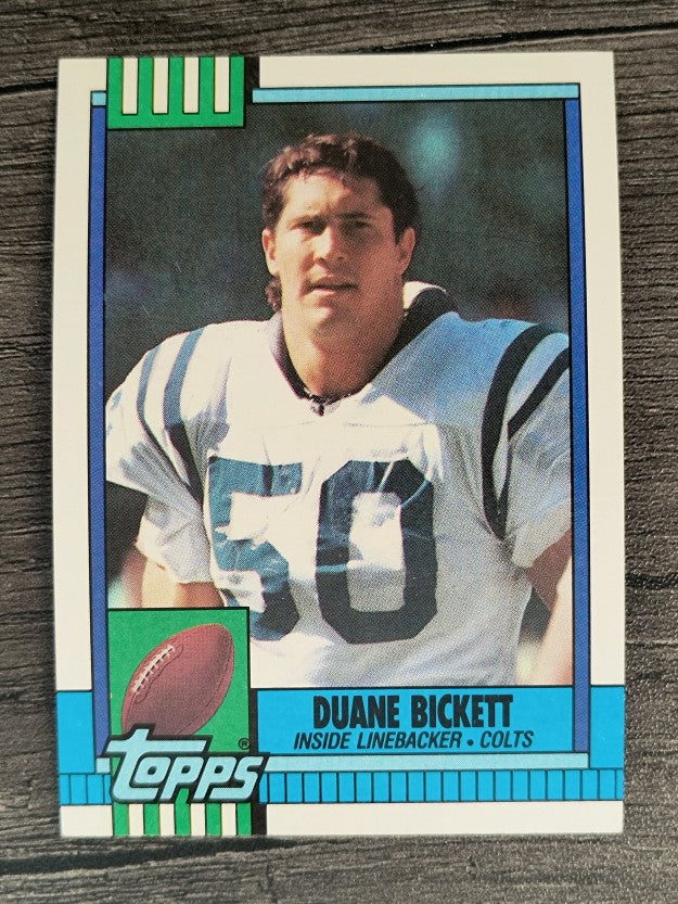 1990 Topps Disclaimer Back #314 Duane Bickett