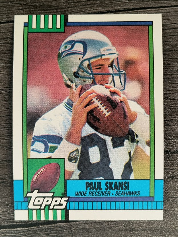 1990 Topps Disclaimer Back #341 Paul Skansi RC