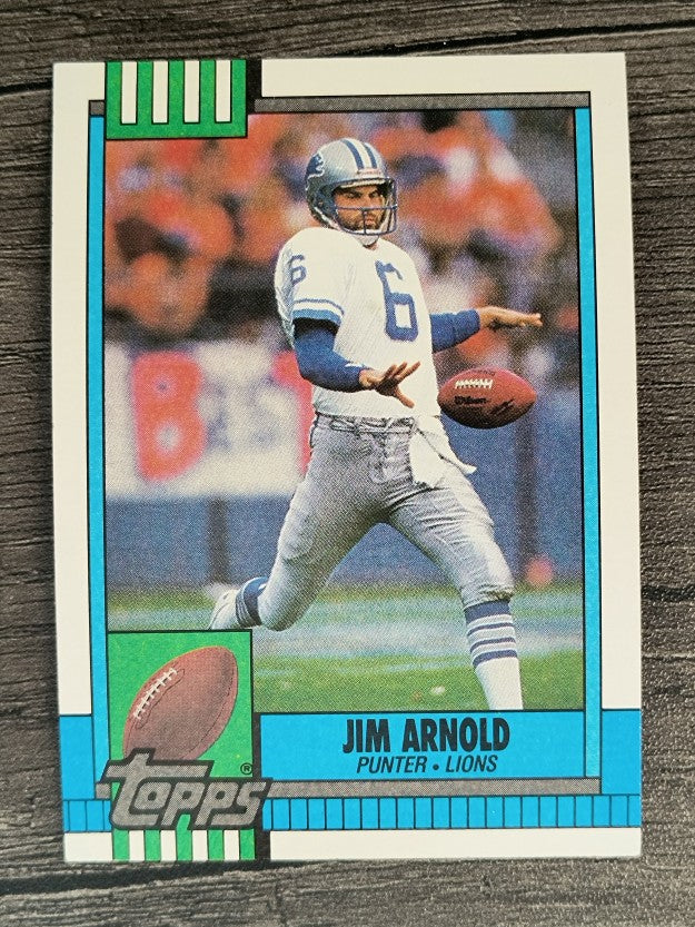 1990 Topps Disclaimer Back #363 Jim Arnold