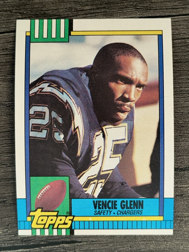 1990 Topps Disclaimer Back #394 Vencie Glenn