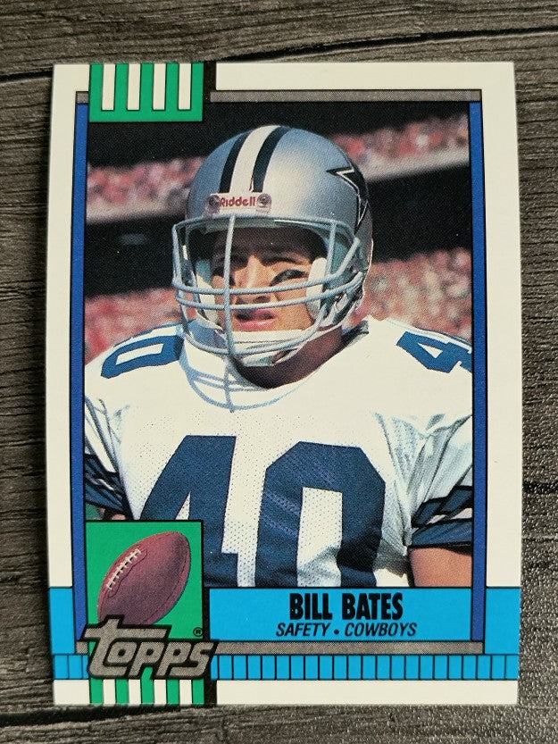 1990 Topps Disclaimer Back #490 Bill Bates