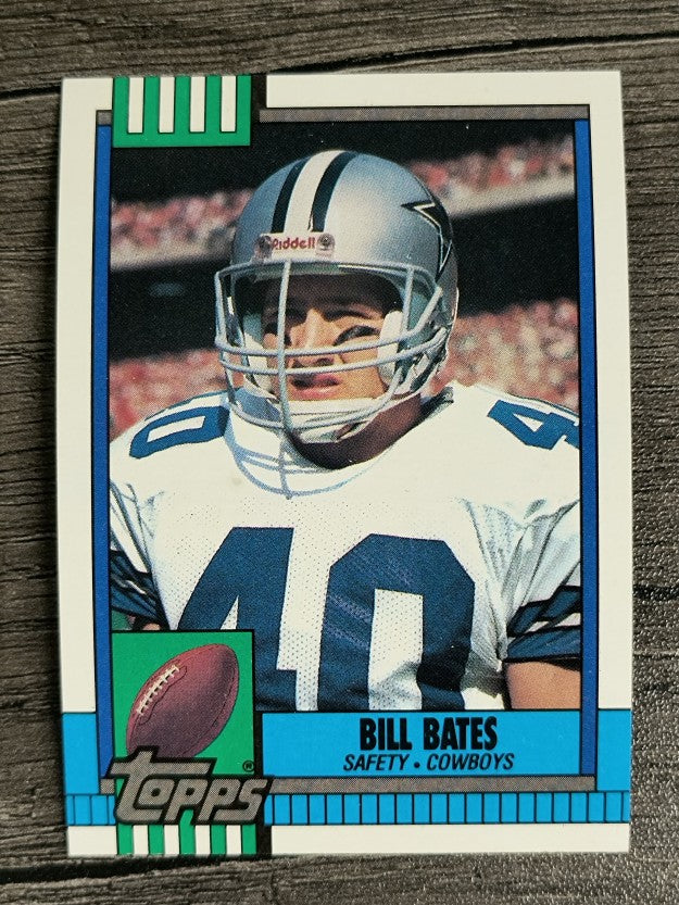 1990 Topps Disclaimer Back #490 Bill Bates