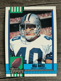 1990 Topps Disclaimer Back #490 Bill Bates