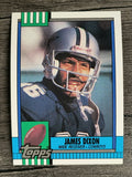 1990 Topps Disclaimer Back #495 James Dixon
