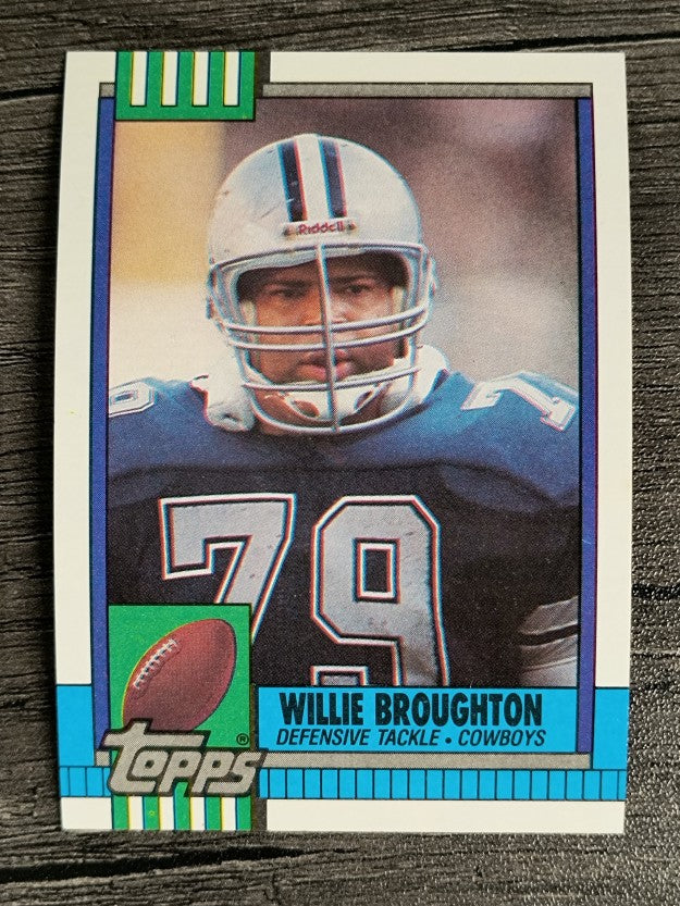 1990 Topps Disclaimer Back #496 Willie Broughton