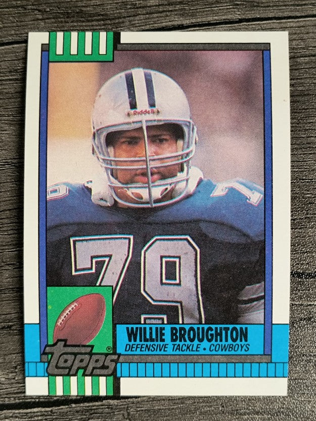 1990 Topps Disclaimer Back #496 Willie Broughton