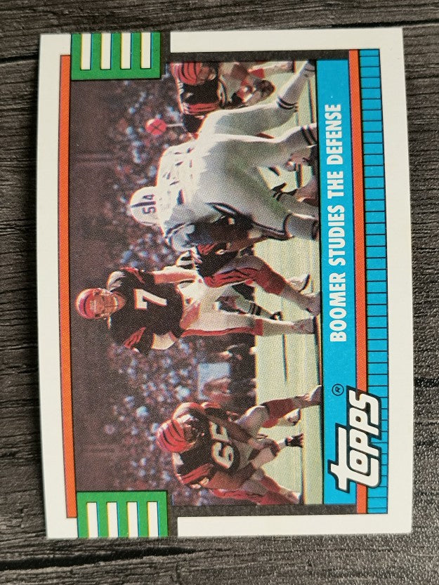 1990 Topps Disclaimer Back #502A Bengals Team/Boomer Esiason