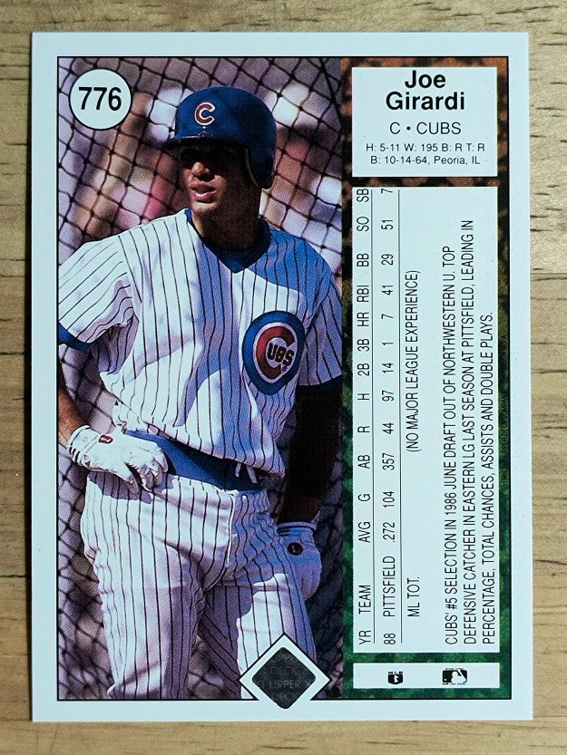 1989 Upper Deck #776 Joe Girardi RC