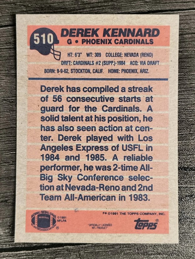 1991 Topps #510 Derek Kennard