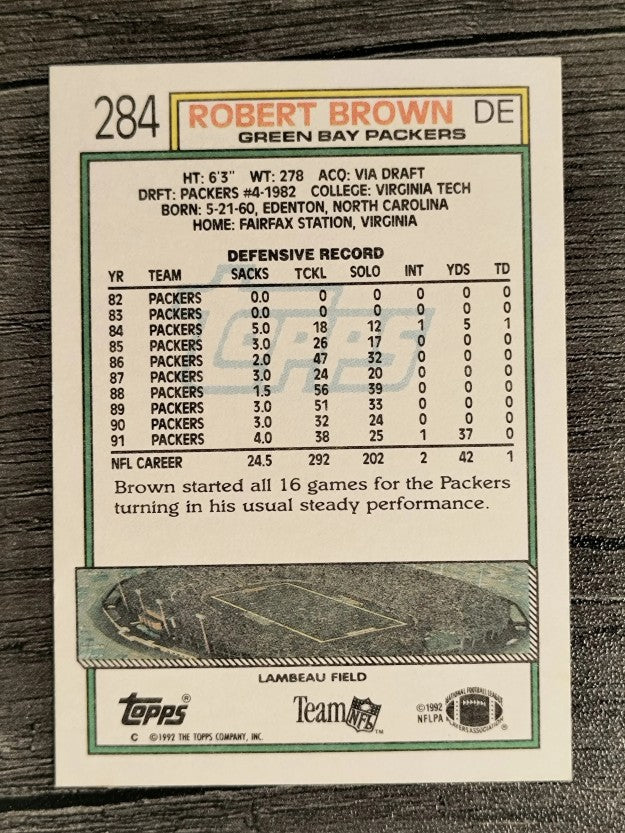 1992 Topps #284 Robert Brown