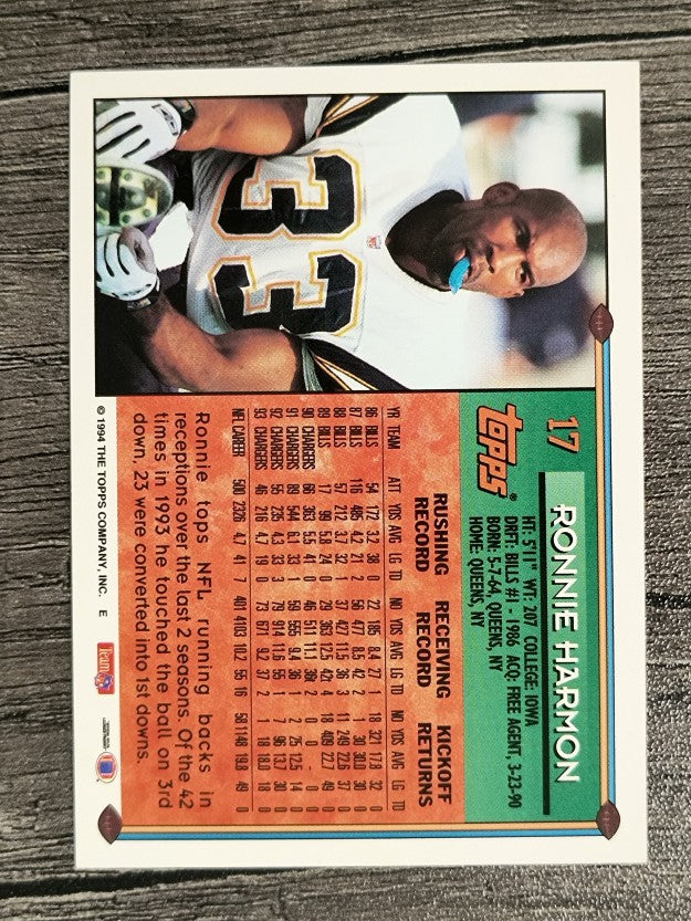 1994 Topps #17 Ronnie Harmon