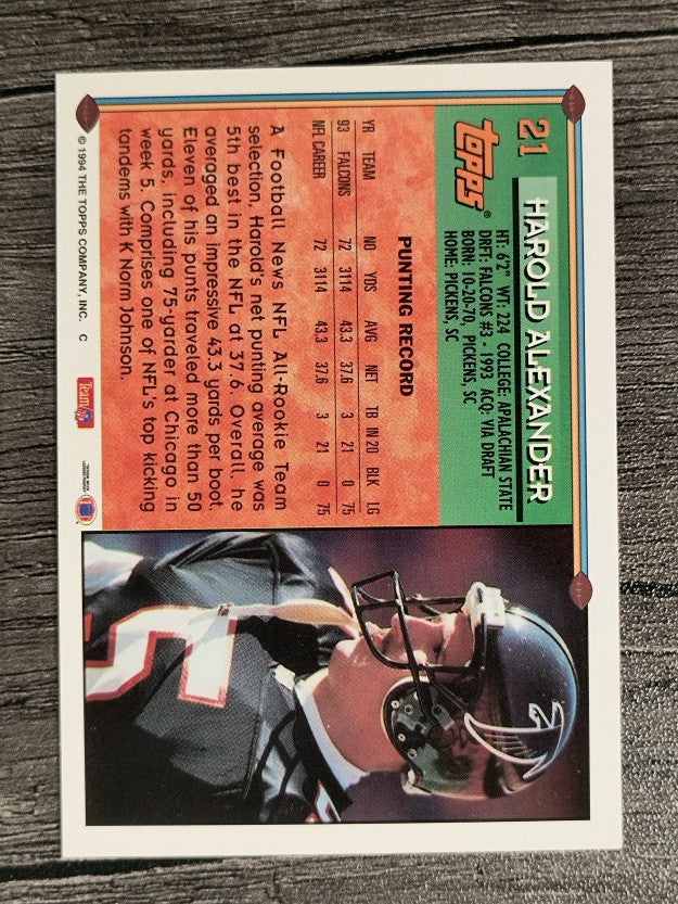 1994 Topps #21 Harold Alexander