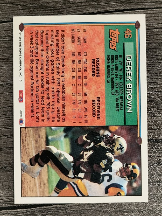 1994 Topps #46 Derek Brown RBK