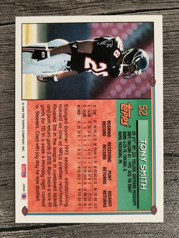 1994 Topps #52 Tony Smith RB