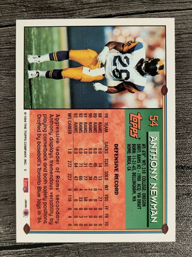 1994 Topps #54 Anthony Newman