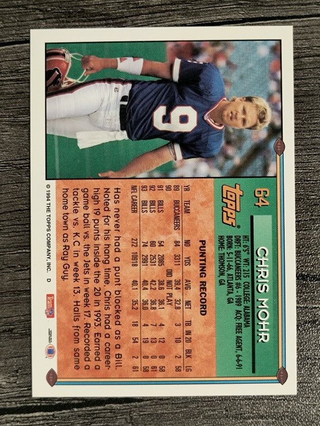 1994 Topps #64 Chris Mohr