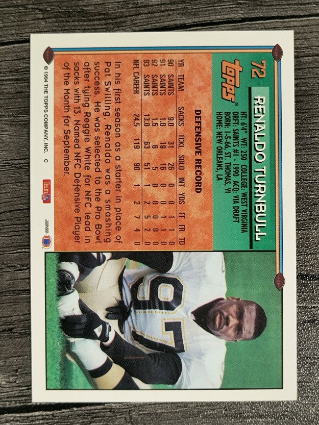 1994 Topps #72 Renaldo Turnbull