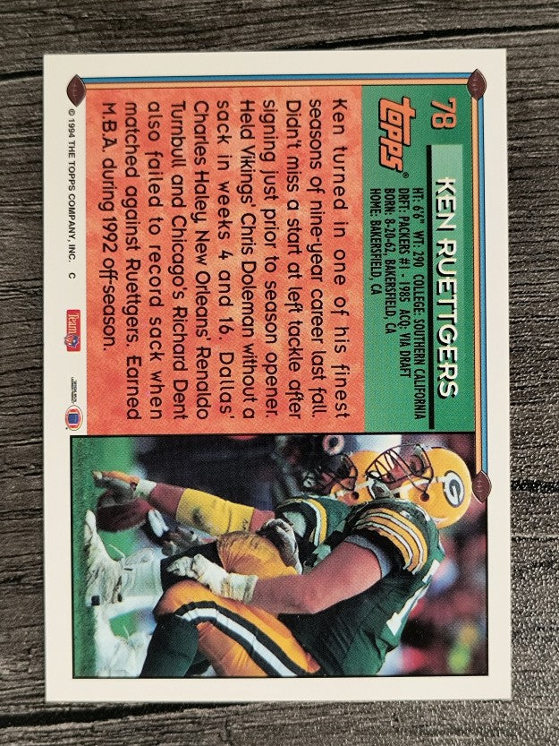 1994 Topps #78 Ken Ruettgers