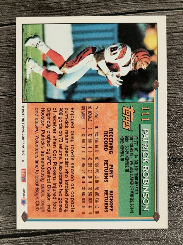 1994 Topps #111 Patrick Robinson