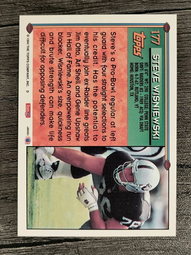 1994 Topps #177 Steve Wisniewski