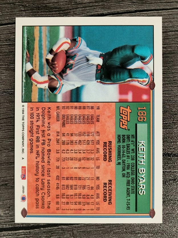 1994 Topps #186 Keith Byars