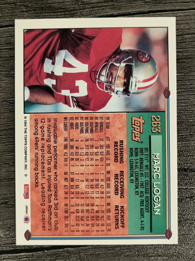 1994 Topps #263 Marc Logan