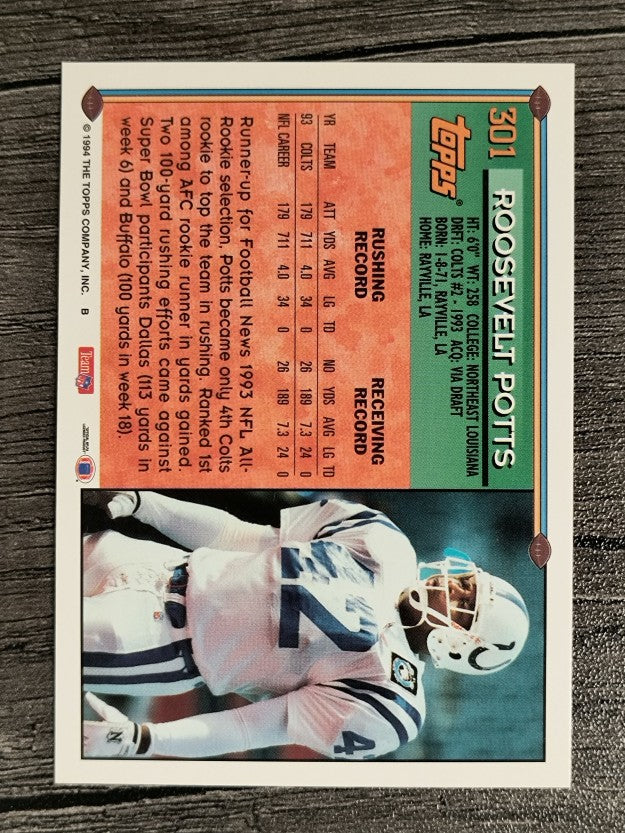 1994 Topps #301 Roosevelt Potts