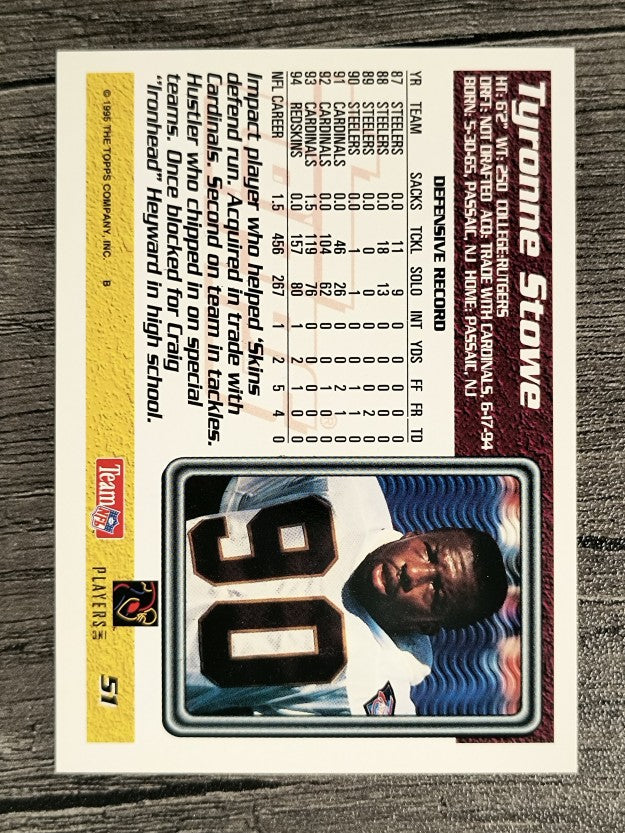 1995 Topps #51 Tyronne Stowe